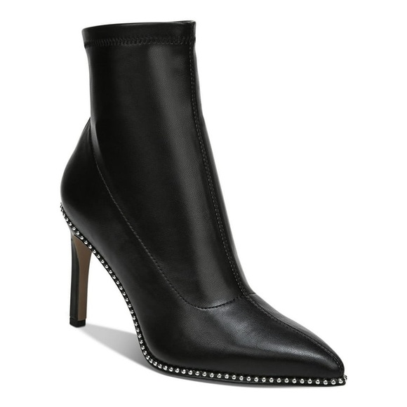 Bar III Womens Melanay Booties Black Sock Heels - Picture 2 of 7